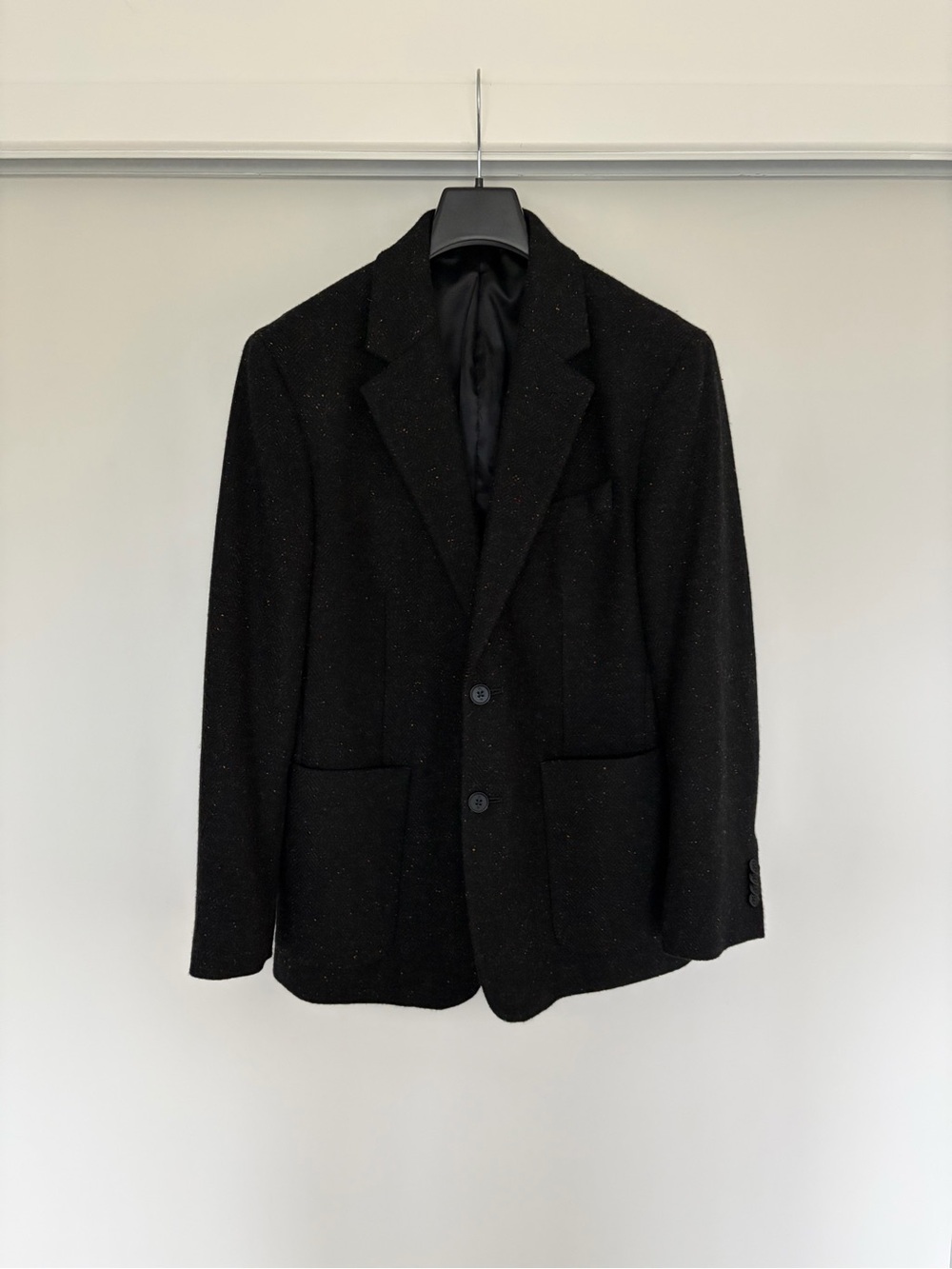 Banana Republic men’s Black Donegal Blazer - Classic Two-Button Jacket